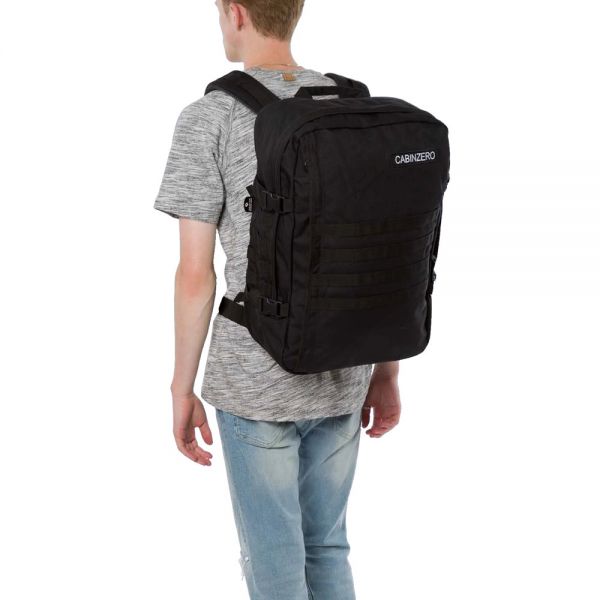 Τσάντα ταξιδίου - σακίδιο πλάτης μαύρο Cabin Zero Military Backpack 44L Absolute Black