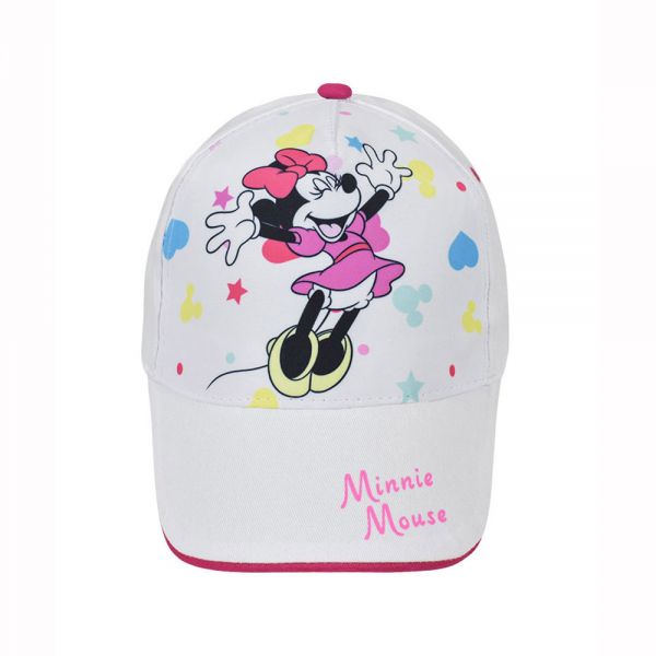 Καπέλο τζόκεϊ  καλοκαιρινό λευκό Disney Minnie Mouse Hug