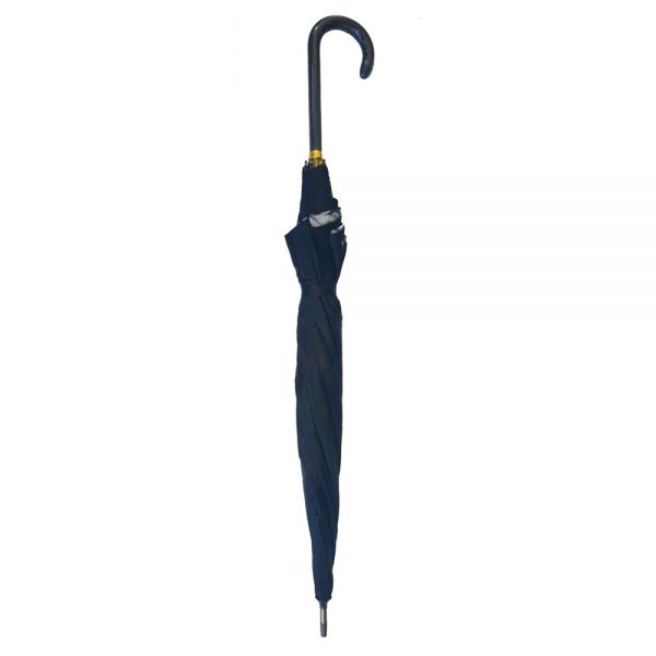 Ομπρέλα γυναικεία μεγάλη χειροκίνητη μαύρη σατέν  Ferré‎ Stick Satin Umbrella Black / Animal Print