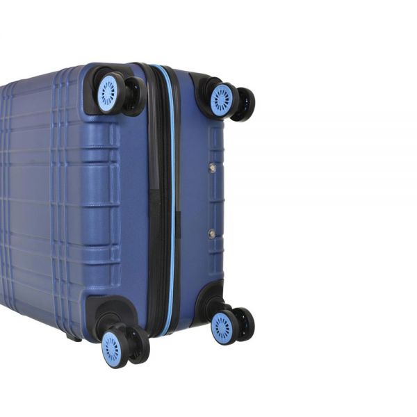 Cabin Hard Luggage 4 Wheels Dielle 130 55cm Blue