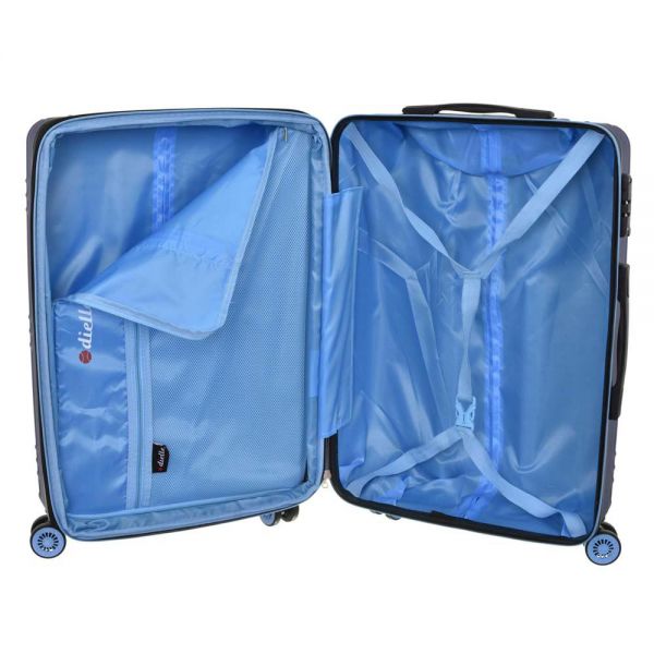 Cabin Hard Luggage 4 Wheels Dielle 130 55cm Blue