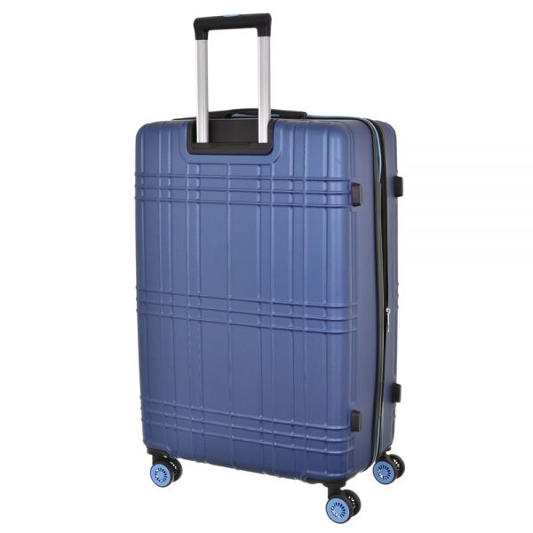 Large Hard Expandable Luggage With 4 Wheels  Dielle 130 70cm Blue