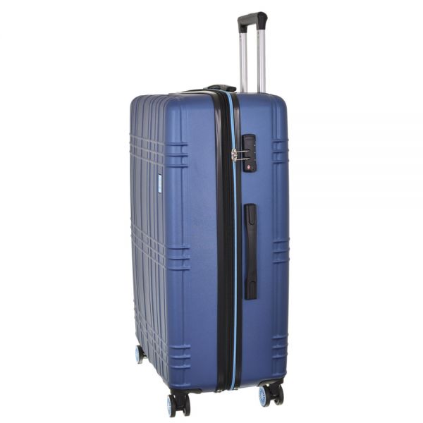 Large Hard Expandable Luggage With 4 Wheels  Dielle 130 70cm Blue