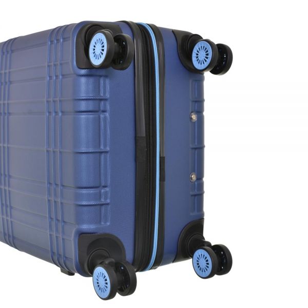 Large Hard Expandable Luggage With 4 Wheels  Dielle 130 70cm Blue