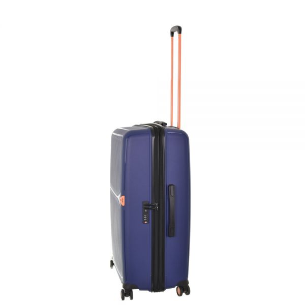 Βαλίτσα σκληρή μικρή μπλε με 4 ρόδες Dielle 140 4W 55cm