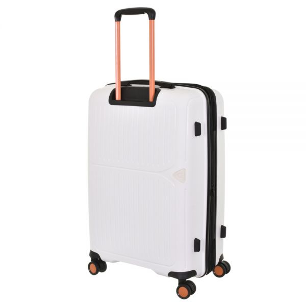 Medium Hard Expandable Luggage With 4 Wheels Dielle 140 4W 60 cm White