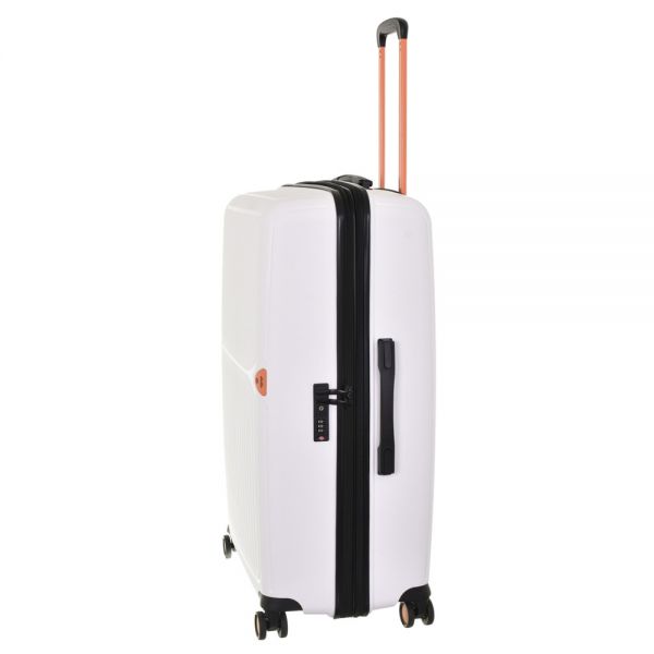 Medium Hard Expandable Luggage With 4 Wheels Dielle 140 4W 60 cm White