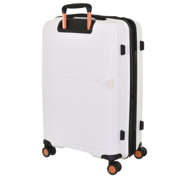 Large Expandable Hard Luggage With 4 Wheels Dielle 140 4W 70cm White