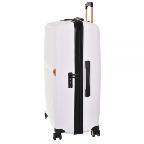 Large Expandable Hard Luggage With 4 Wheels Dielle 140 4W 70cm White