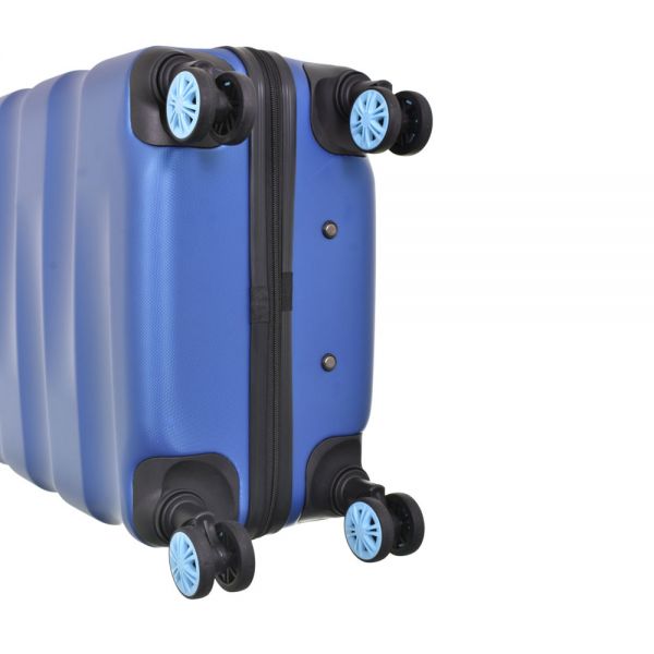 Βαλίτσα σκληρή μεσαία μπλε με 4 ρόδες Dielle 150 60 cm