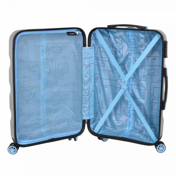 Cabin Hard Luggage 4 Wheels Dielle 150 Silver