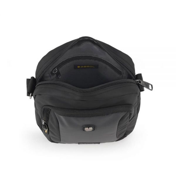Men's Medium Shoulder Bag Gabol Saturn  542911 Black