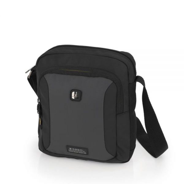 Men's Medium Shoulder Bag Gabol Saturn  542911 Black