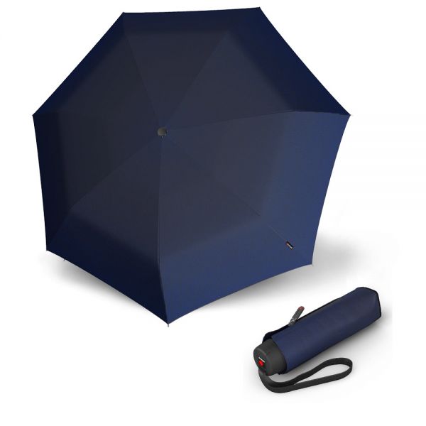 Ομπρέλα mini σπαστή χειροκίνητη μπλε Knirps T.020 Ecorepel Manual Focus Blue