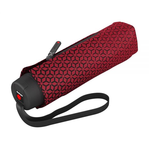 Manual Mini Folding Umbrella Knirps T.020 Ecorepel Focus Red