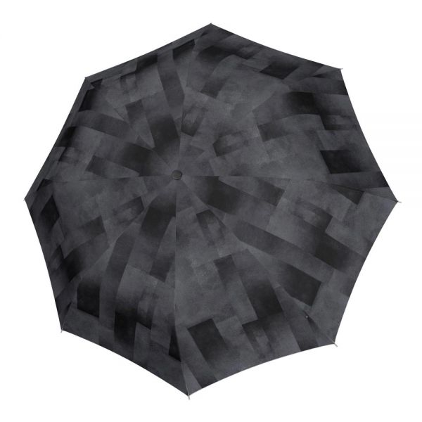Automatic Open - Close Folding Umbrella Knirps T.200 Ecorepel Duomatic Medium Clear Stone
