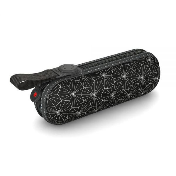 Ομπρέλα super mini χειροκίνητη σπαστή μαύρη Knirps X1 Lotus Black