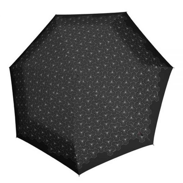 Ομπρέλα super mini χειροκίνητη σπαστή μαύρη Knirps X1 Lotus Black