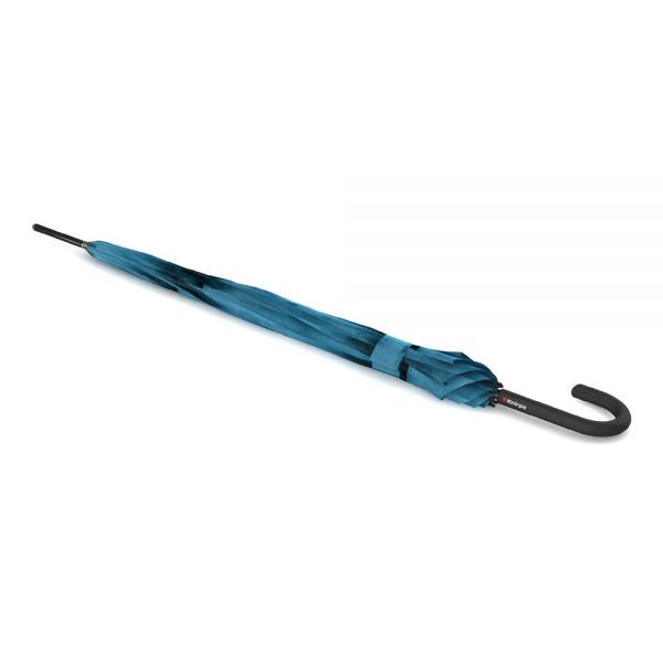 Ομπρέλα μεγάλη αυτόματη εμπριμέ μπλε Knirps T.760 Stick Long Automatic Ecorepel Clear Sky