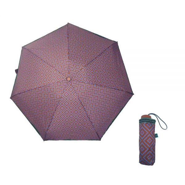Ομπρέλα γυναικεία χειροκίνητη σπαστή mini κόκκινη Ferré‎ Mini Folding Manual Umbrella Arabesk Red