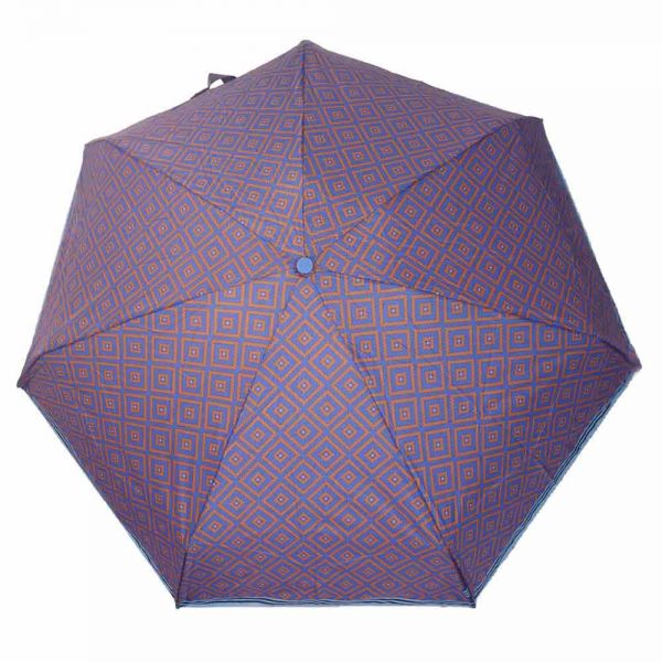 Ομπρέλα γυναικεία σπαστή χειροκίνητη mini μπλε Ferré‎ Mini Folding Manual Umbrella Arabesck Blue