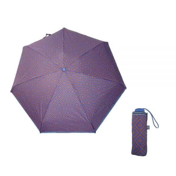 Ομπρέλα γυναικεία σπαστή χειροκίνητη mini μπλε Ferré‎ Mini Folding Manual Umbrella Arabesck Blue