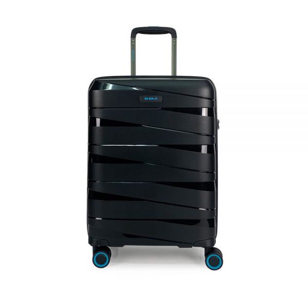 Cabin Hard Luggages 4 Wheels BG Berlin Ted Black 55 cm