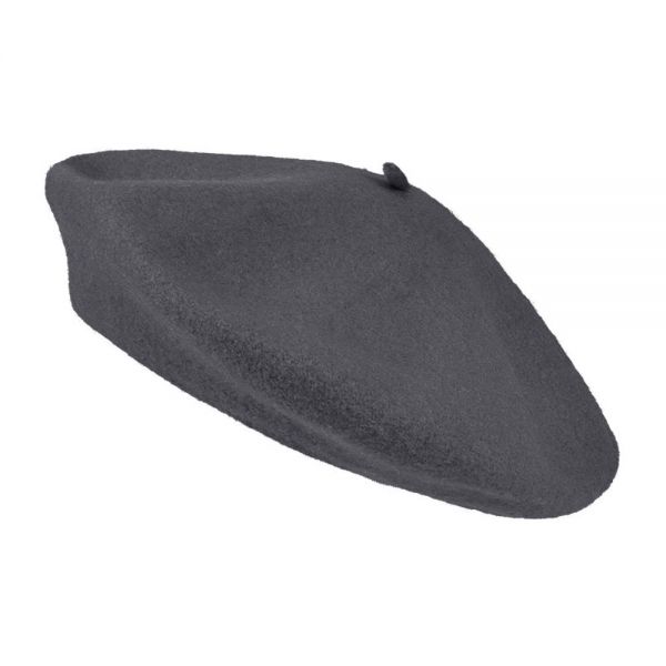 Winter Wool Beret Dark Grey