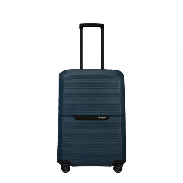 Cabin Hard Luggage 4 Wheels Samsonite Magnum Eco Spinner 55/20 Midnight Blue