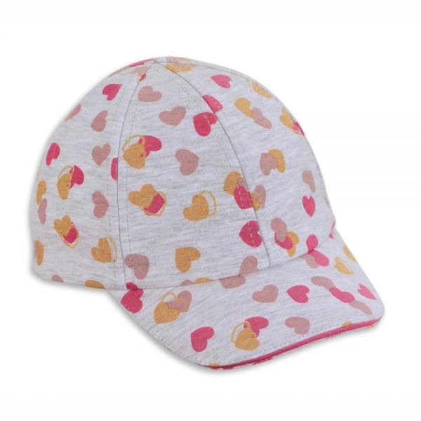 Summer Cap With Hearts And UV Protection Sterntaler Grey