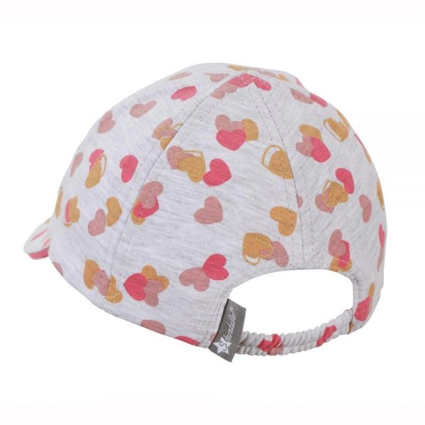 Summer Cap With Hearts And UV Protection Sterntaler Grey