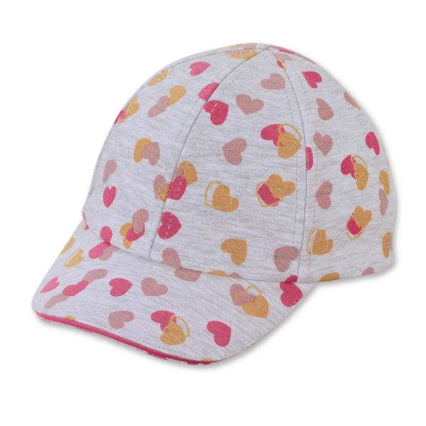 Καπέλο τζόκεϊ καλοκαιρινό με καρδούλες και αντηλιακή προστασία Sterntaler Cap With Hearts