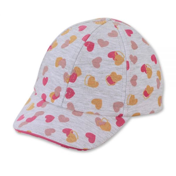 Summer Cap With Hearts And UV Protection Sterntaler Grey