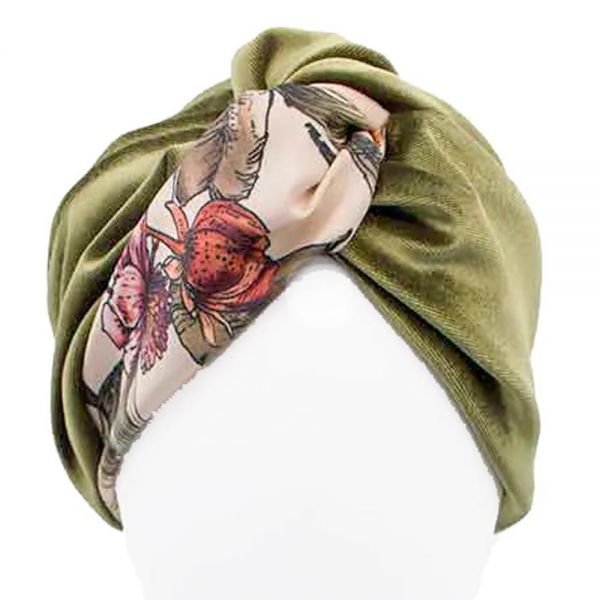 Women's Silk Winter Duble Face Turban VinD Jaqueline Beige