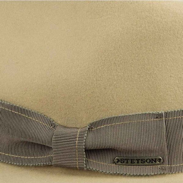 Winter Wool Flelt Fedora Hat Stetson Takota Beige