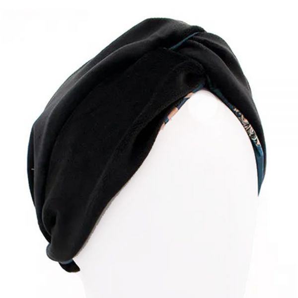 Women's Silk Winter Duble Face Ribbon - Turban VinD Chloe Blue