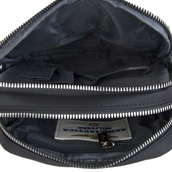 Τσαντάκι ώμου ανδρικό μαύρο Aeronautica Militare Sky Shoulder Bag AM450 Black