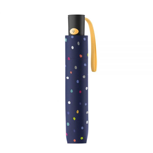 Ομπρέλα σπαστή αυτόματη μπλε με πουά United Colors Of Benetton Mini AC Folding Umbrella Dots Blue