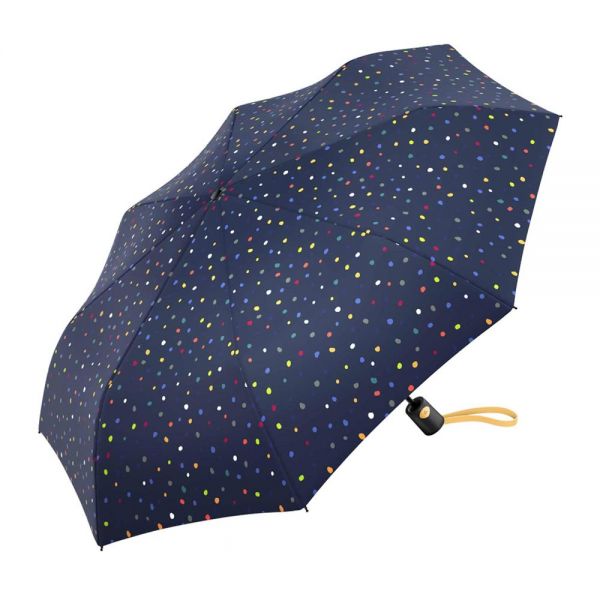 Ομπρέλα σπαστή αυτόματη μπλε με πουά United Colors Of Benetton Mini AC Folding Umbrella Dots Blue