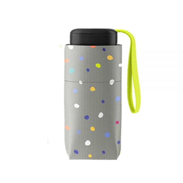 Ομπρέλα μίνι σπαστή πλακέ γκρι πουά United Colors Of Benetton Ultra Mini Flat Folding Umbrella Dots Grey