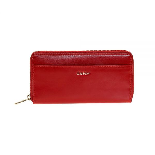 Women's  Horizontal Leather Wallet LaVor Red 6012