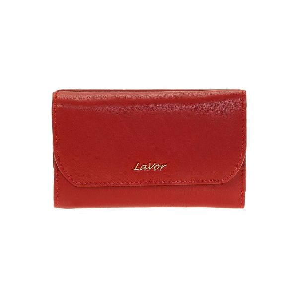 Women's  Horizontal Leather Wallet LaVor Red 6023