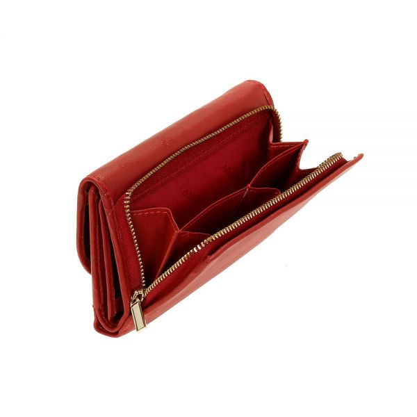 Women's  Horizontal Leather Wallet LaVor Red 6023