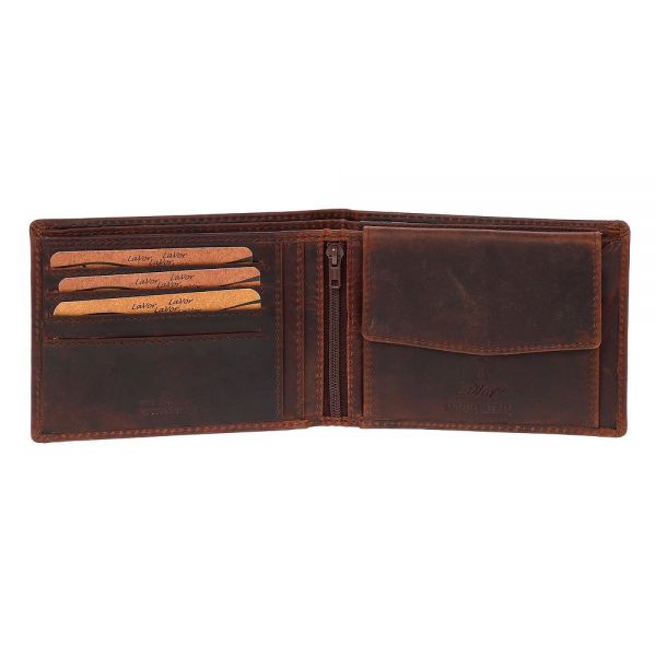 Men's Leather Horizontal  Wallet  LaVor 6135 Brown