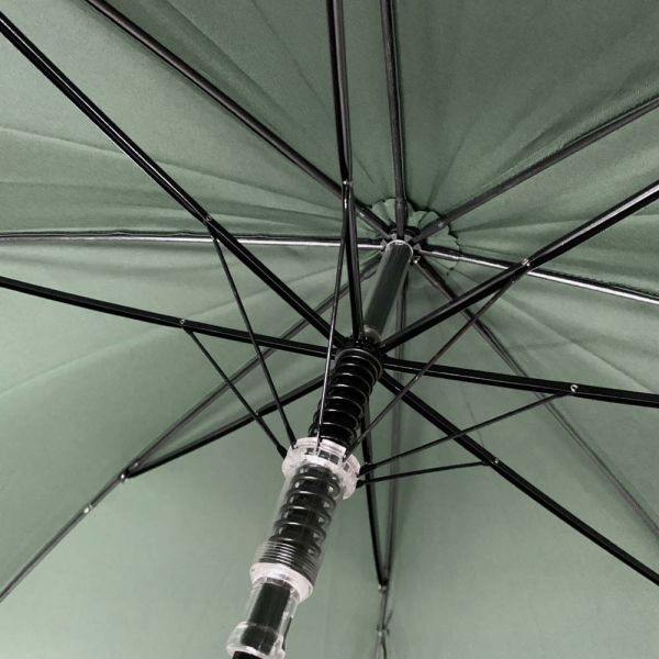Long Automatic Umbrella With Wooden Handle Guy Laroche Khaki