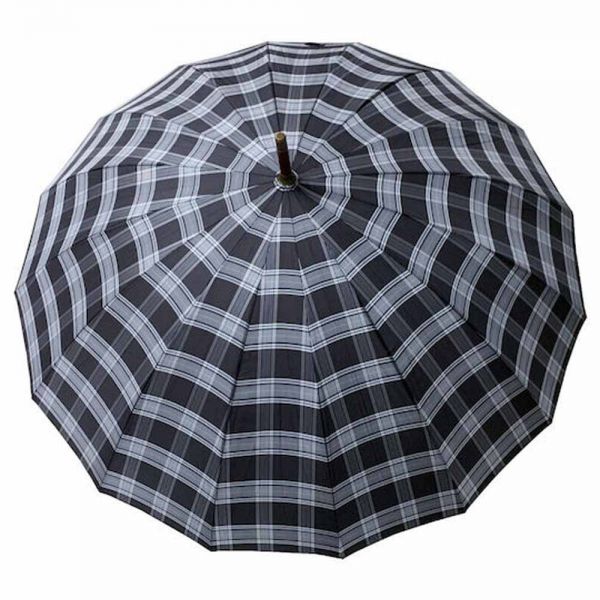 Long Manual Umbrella Guy Laroche Checked Black