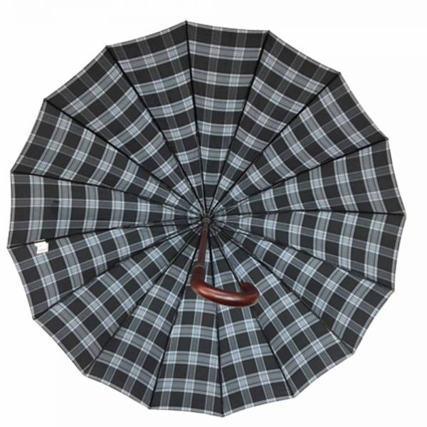 Long Manual Umbrella Guy Laroche Checked Black