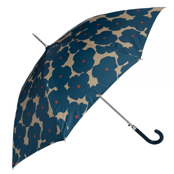 Ομπρέλα μεγάλη αυτόματη μπλε φλοράλ Pierre Cardin Long AC Umbrella