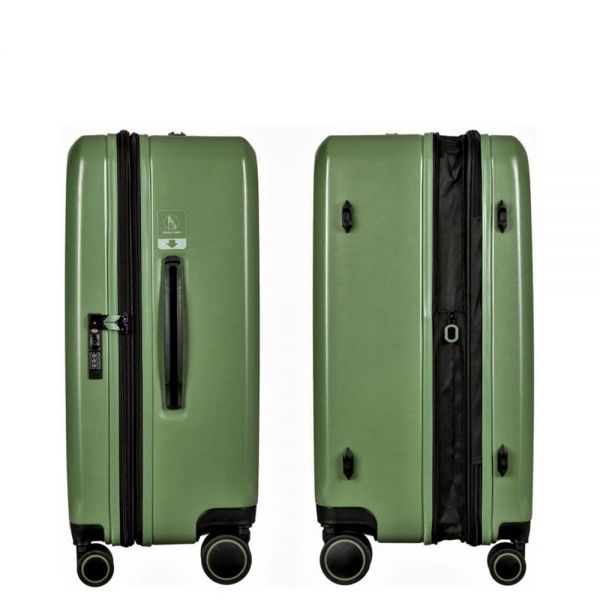 Small Hard Expandable Luggage 4 Wheels  Verage Freeland Green VG20062-19