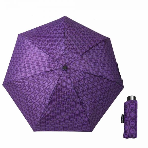Mini Folding Manual Umbrella Pierre Cardin Spiral Purple